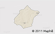 Shaded Relief 3D Map of Bunza, cropped outside