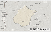 Shaded Relief 3D Map of Bunza, semi-desaturated