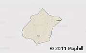Shaded Relief 3D Map of Bunza, single color outside