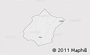Silver Style 3D Map of Bunza, single color outside