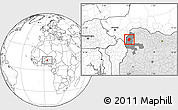 Blank Location Map of Bunza, highlighted country, highlighted parent region