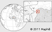 Blank Location Map of Bunza, highlighted country