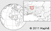 Blank Location Map of Bunza, highlighted parent region, within the entire country