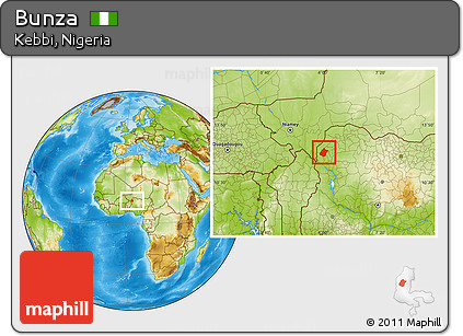Physical Location Map of Bunza
