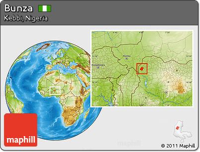 Physical Location Map of Bunza