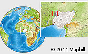 Physical Location Map of Bunza, highlighted country, highlighted parent region, within the entire country