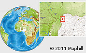 Physical Location Map of Bunza, highlighted country