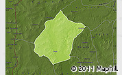 Physical Map of Bunza, darken