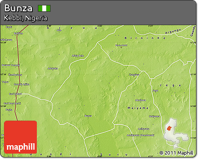 Physical Map of Bunza