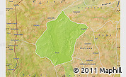 Physical Map of Bunza, satellite outside