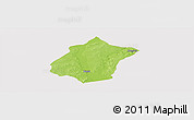 Physical Panoramic Map of Bunza, cropped outside