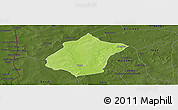 Physical Panoramic Map of Bunza, darken