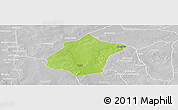 Physical Panoramic Map of Bunza, lighten, desaturated