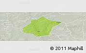 Physical Panoramic Map of Bunza, lighten, semi-desaturated