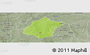 Physical Panoramic Map of Bunza, semi-desaturated