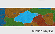 Political Panoramic Map of Bunza, darken