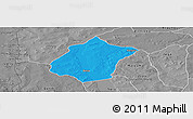 Political Panoramic Map of Bunza, desaturated