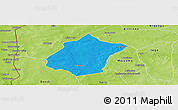 Political Panoramic Map of Bunza, physical outside