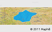 Political Panoramic Map of Bunza, satellite outside
