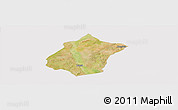 Satellite Panoramic Map of Bunza, cropped outside
