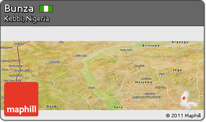 Satellite Panoramic Map of Bunza