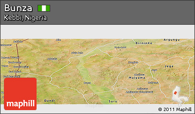 Satellite Panoramic Map of Bunza