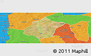 Satellite Panoramic Map of Bunza, political outside