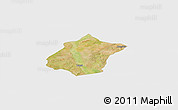 Satellite Panoramic Map of Bunza, single color outside