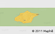 Savanna Style Panoramic Map of Bunza, single color outside