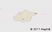 Shaded Relief Panoramic Map of Bunza, cropped outside