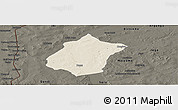 Shaded Relief Panoramic Map of Bunza, darken