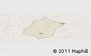 Shaded Relief Panoramic Map of Bunza, lighten