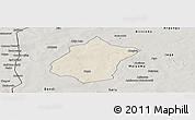 Shaded Relief Panoramic Map of Bunza, semi-desaturated