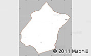 Gray Simple Map of Bunza, cropped outside