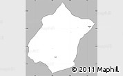Gray Simple Map of Bunza, single color outside