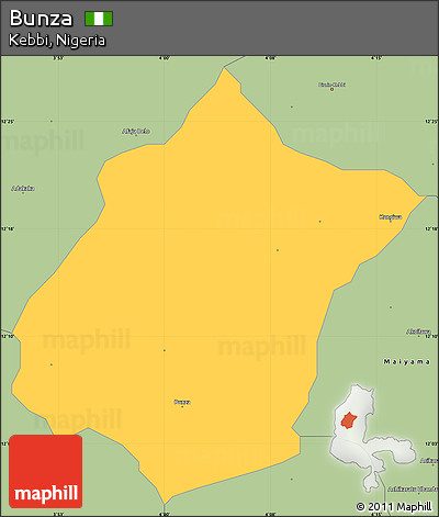Savanna Style Simple Map of Bunza