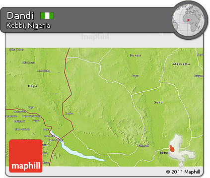Physical 3D Map of Dandi