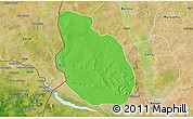 Political 3D Map of Dandi, satellite outside