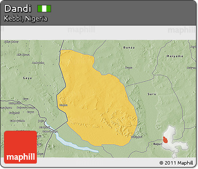 Savanna Style 3D Map of Dandi