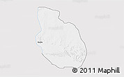 Silver Style 3D Map of Dandi, single color outside