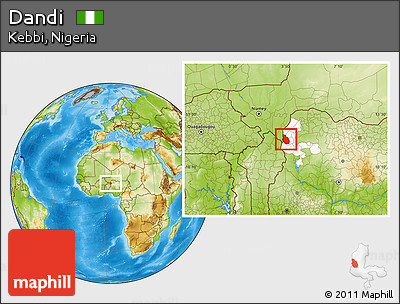 Physical Location Map of Dandi, highlighted parent region