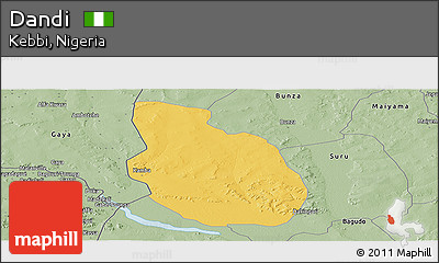Savanna Style Panoramic Map of Dandi