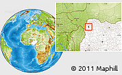 Physical Location Map of Jega, highlighted country