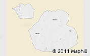 Classic Style 3D Map of Sakaba, single color outside