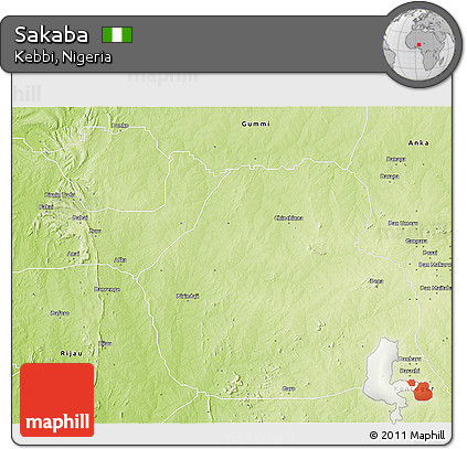 Physical 3D Map of Sakaba