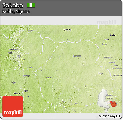 Physical 3D Map of Sakaba