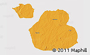 Political 3D Map of Sakaba, cropped outside