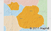 Political 3D Map of Sakaba, lighten
