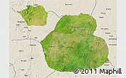 Satellite 3D Map of Sakaba, shaded relief outside