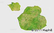 Satellite 3D Map of Sakaba, single color outside